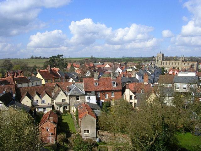 View over Clare from the castle site